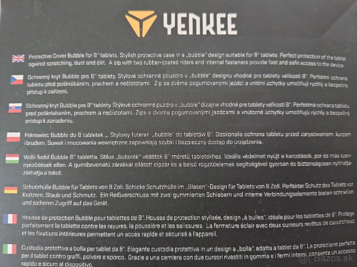 Ochranný kryt pre 8" tablety alebo e-knihy , červena farba - 2