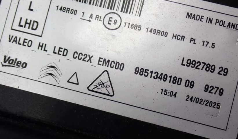 citroen c3 svetlo full led vision 2024+ - 2