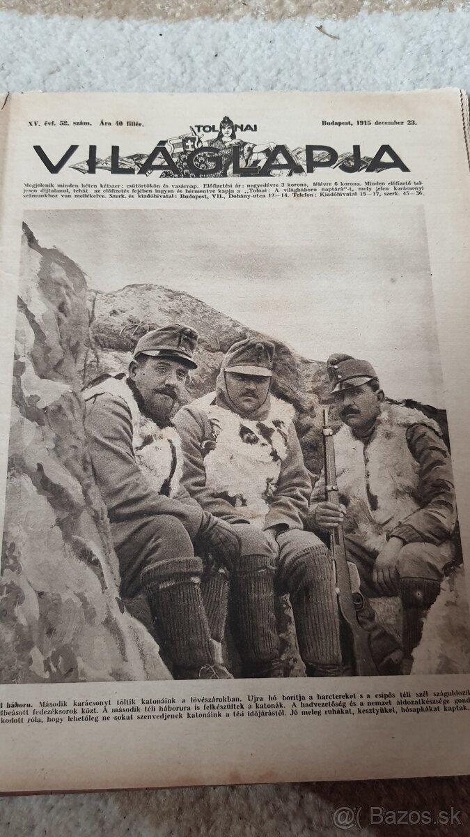 Unikatna publikacia Svetova vojna v madarcine. - 2