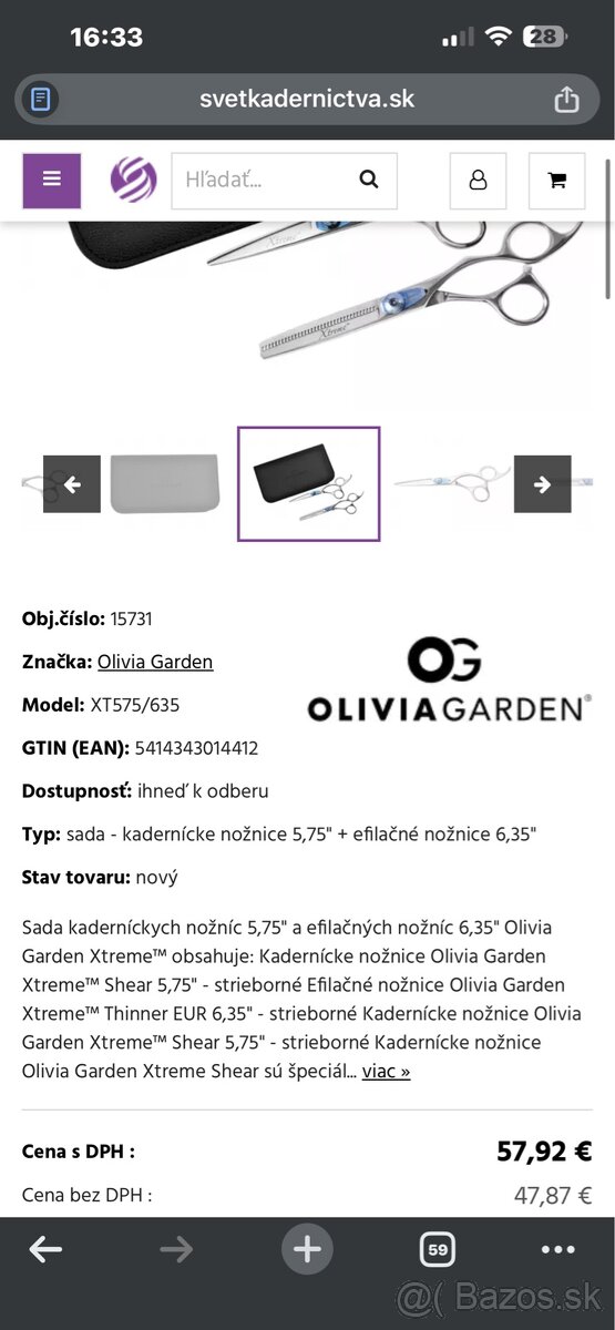 Nožnice kadernicke - 2