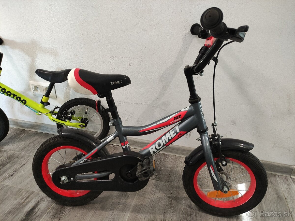 Predám detský bicykel ROMET Čierny 12" - 2