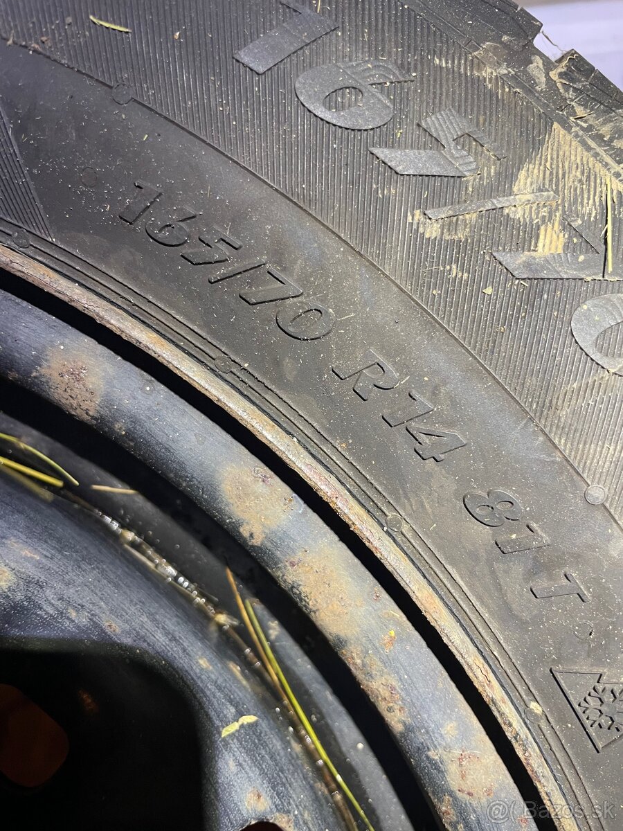 165/70 r14 zimne gumy s diskami 5x100 - 2