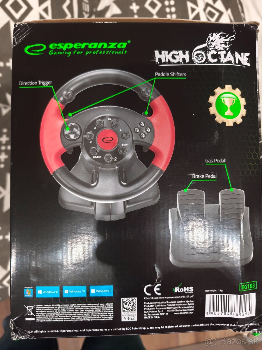 Predám volant s pedálmi na Pc,PS 2,3 - 2