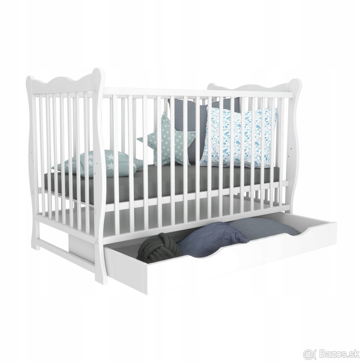 Detská postielka so šuflíkom 2v1 - 2