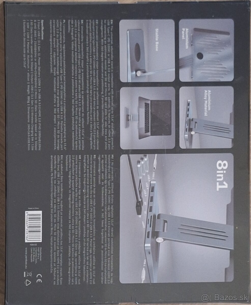 Stojan na notebook s dokovacou stanicou - 2