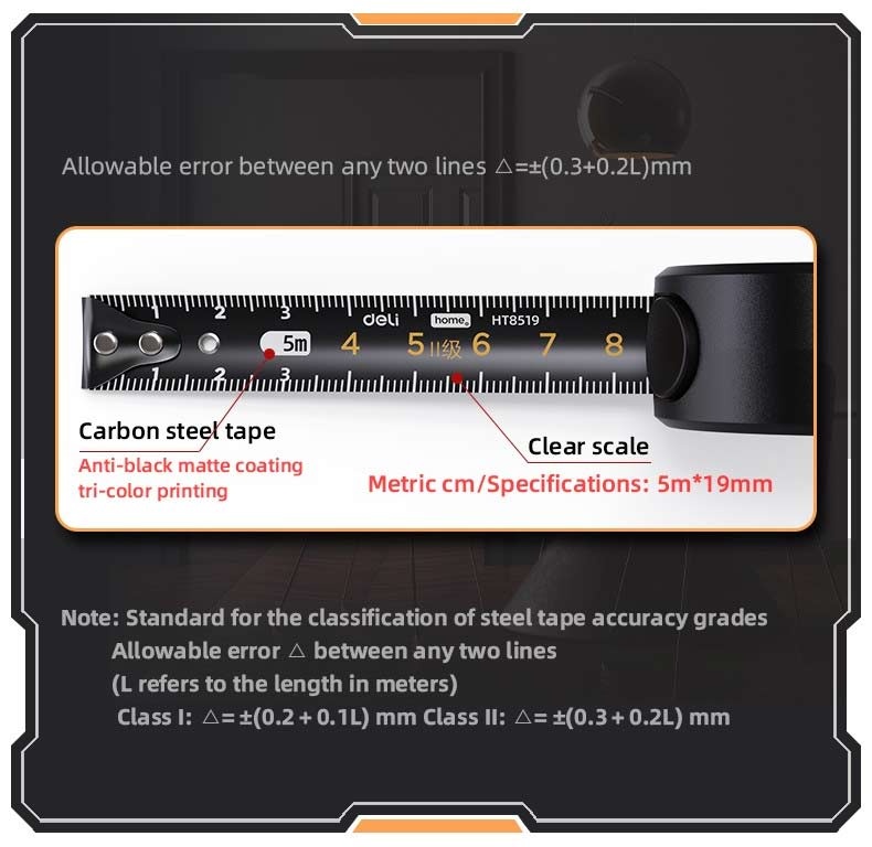 Pásmové meradlo 5m, čierne pásmo - 2