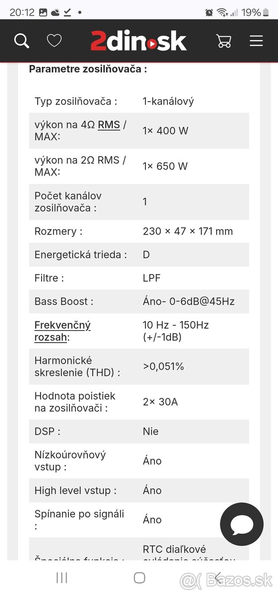 AUDIO SYSTEM Monoblok CO 650.1 - 2