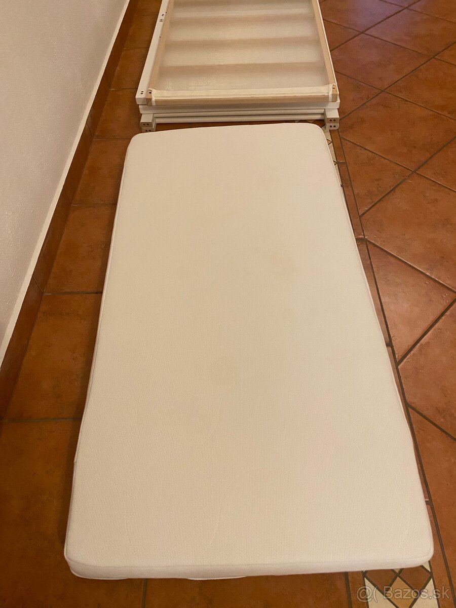 Detská postielka biela Ikea Sundvik a matrac60x120 - 2