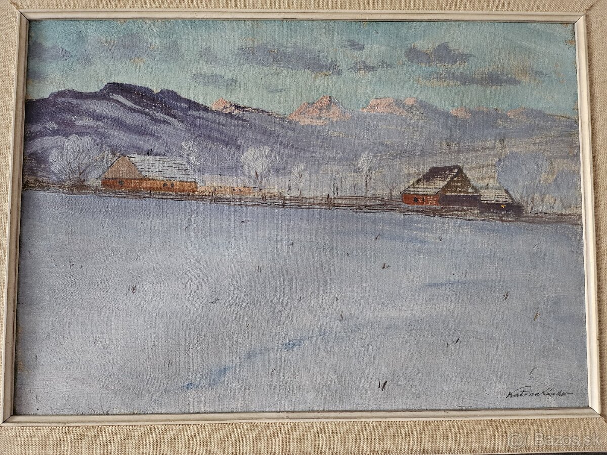 Nándor Katona ● Dedina pod Tatrami●36x50,5 cm - 2