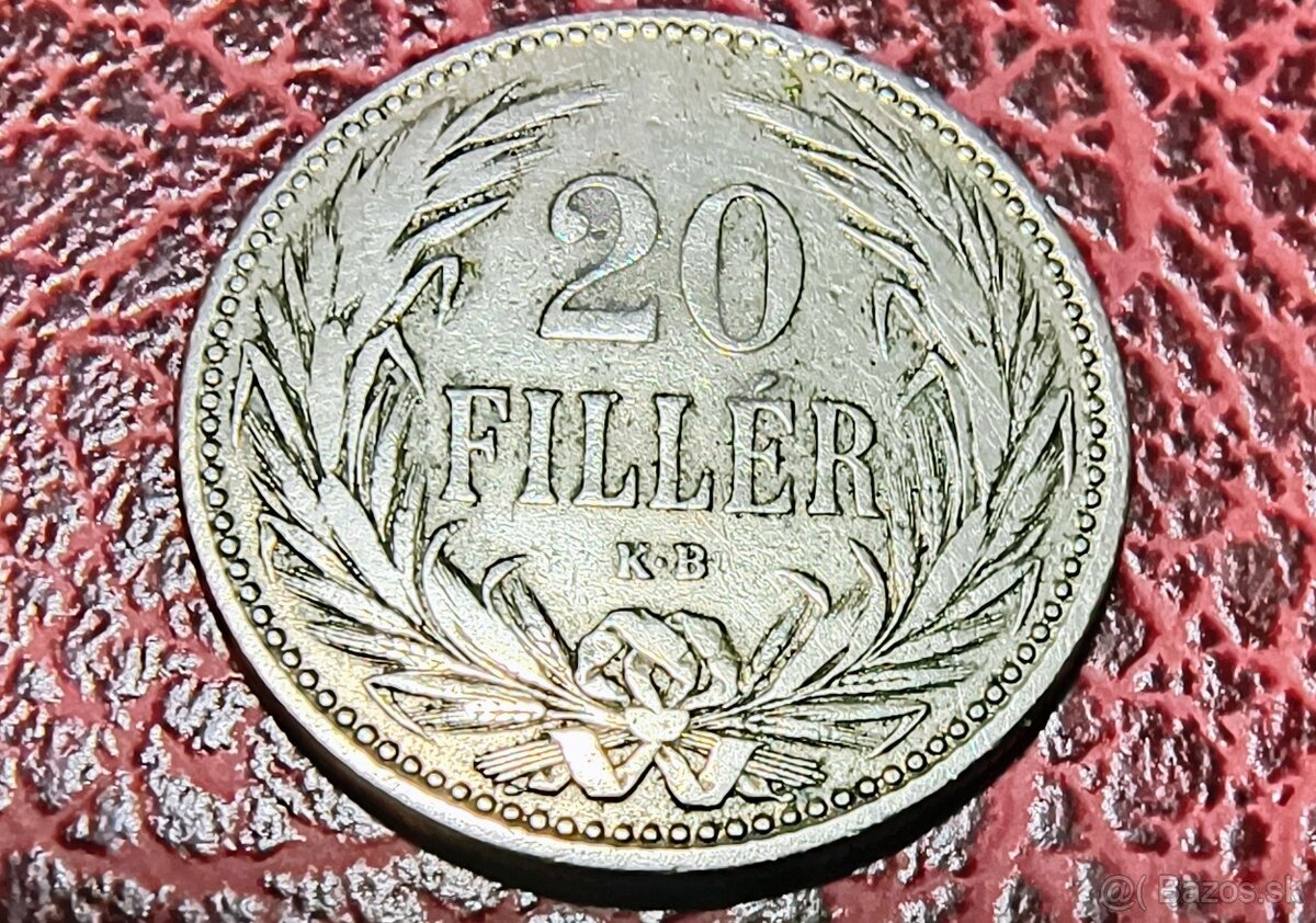 VZÁCNA MINCA: 20 filter 1892 KB - 2