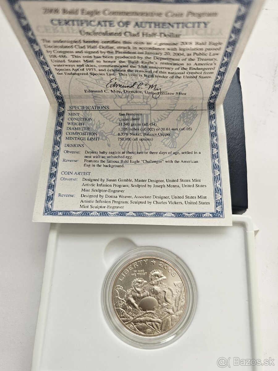 2008 US Mint Bald eagle Half dollar, UNC - 2