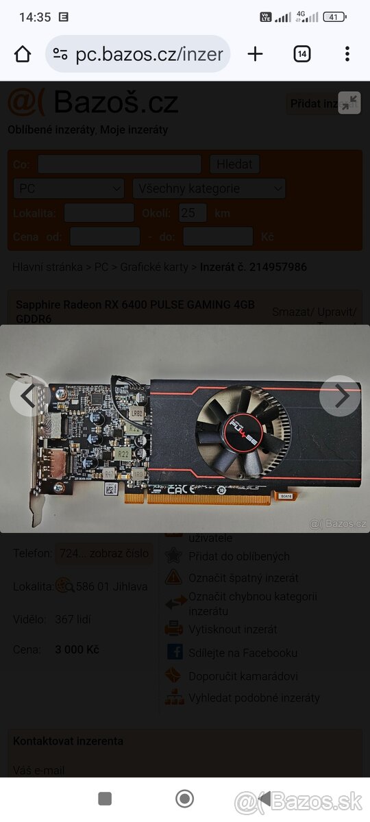 koupim rx 6400 4gb - 2