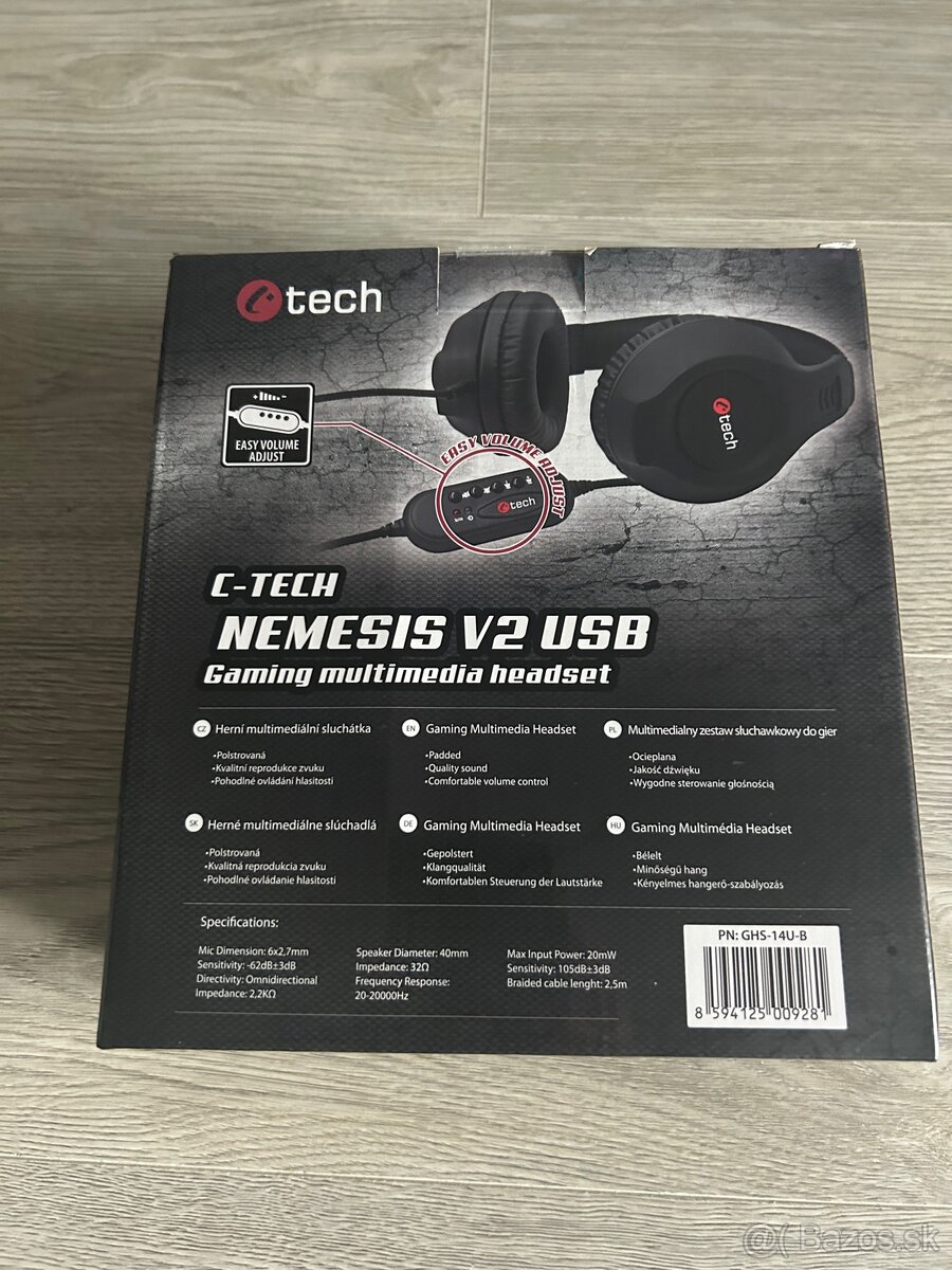 Predám herné slúchadlá C-TECH NEMESIS V2 USB - 2