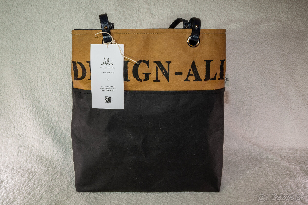 Dámská kabelka Sára - z Kraft Texu (prateľného papiera) - 2