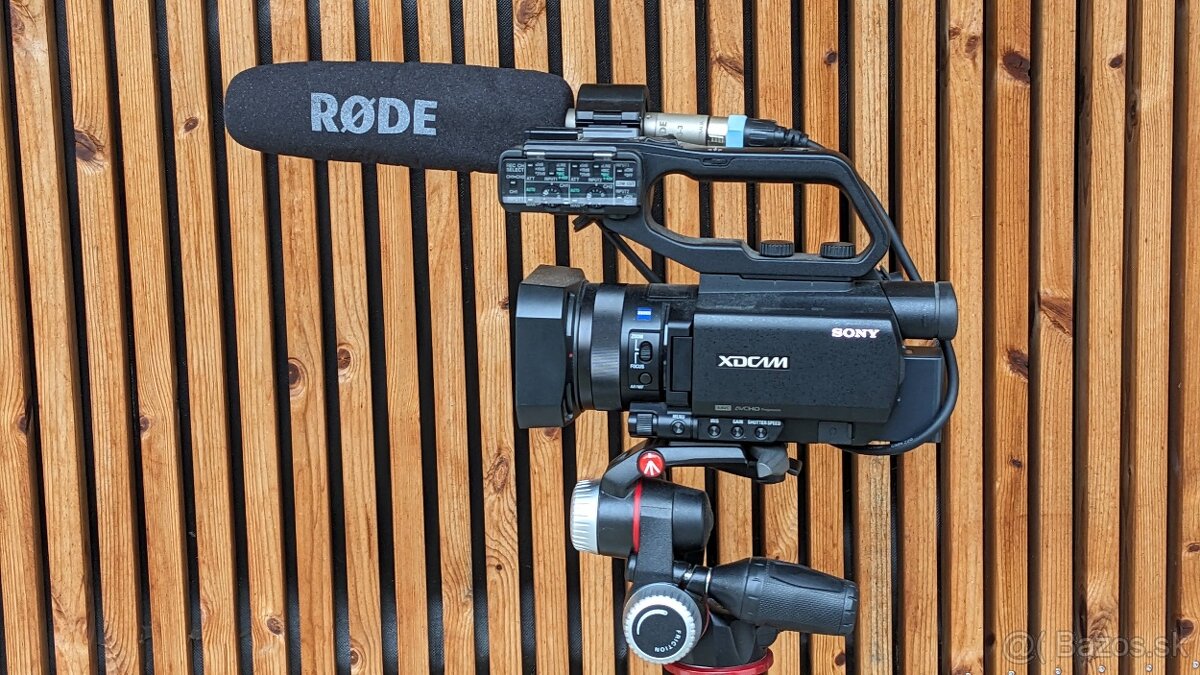 SONY PXW-X70, statív, Manfrotto MHXPRO-3W, RODE NTG3 - 2