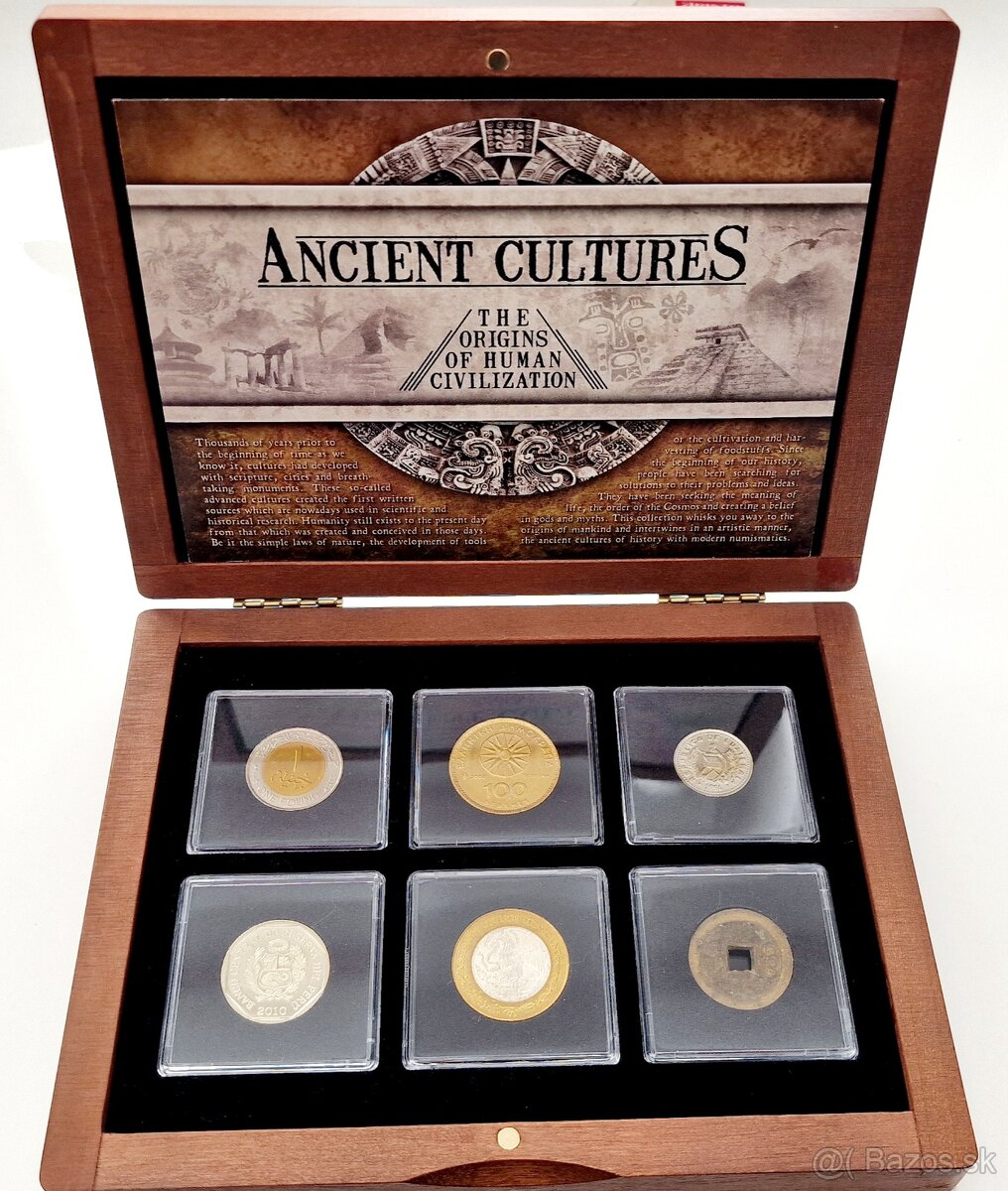 Starožitné mince ANTICKÉ KULTÚRY v original drevenej Etue. - 2