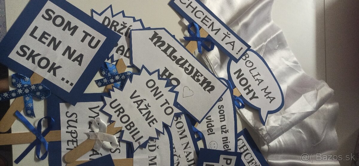 Fotorekvizity modrá - svadba - 2