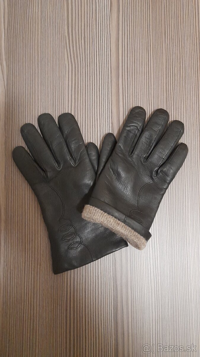 Dámske kožené rukavice M - 2