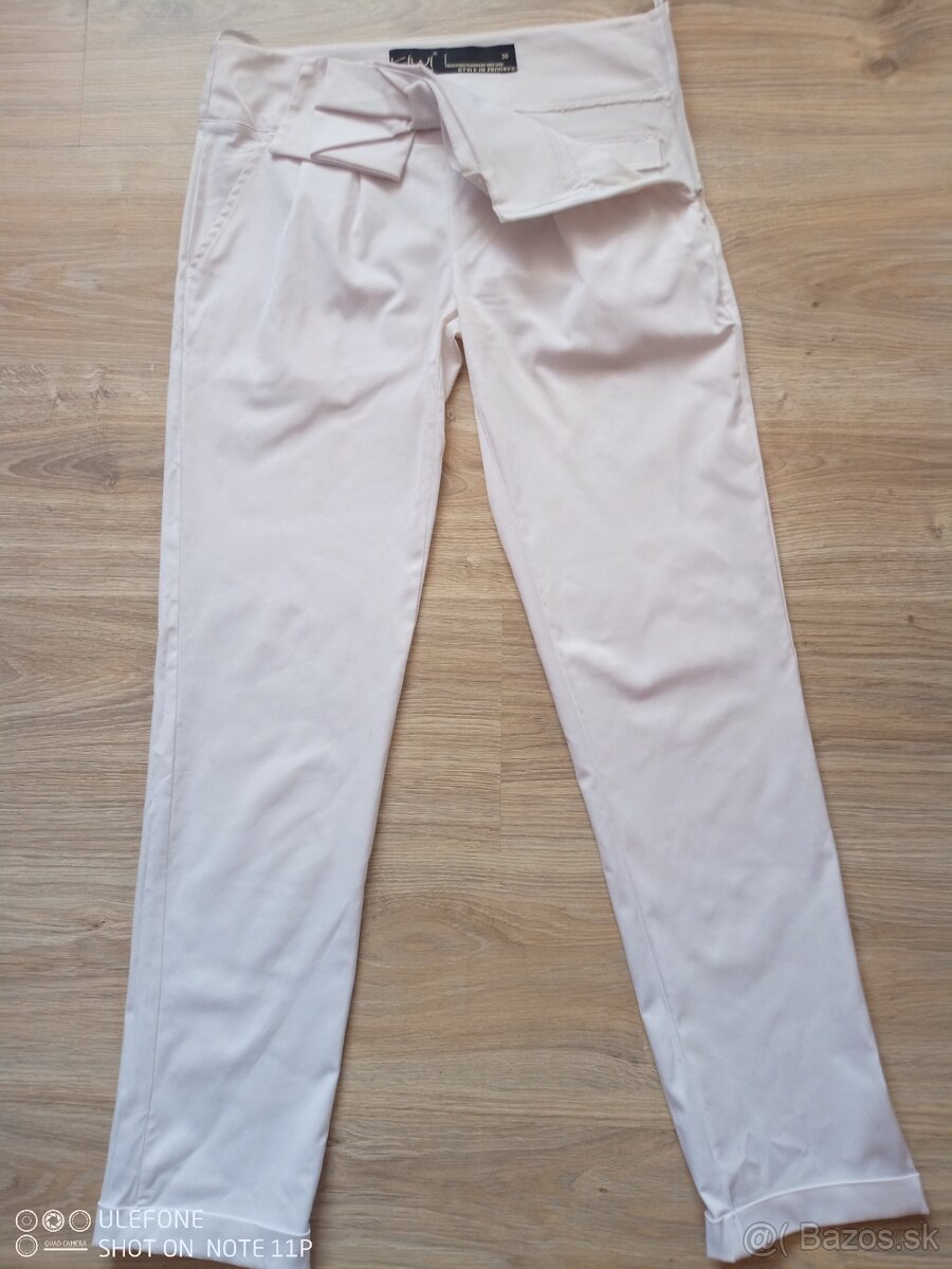 Elegantné biele nohavice - 2