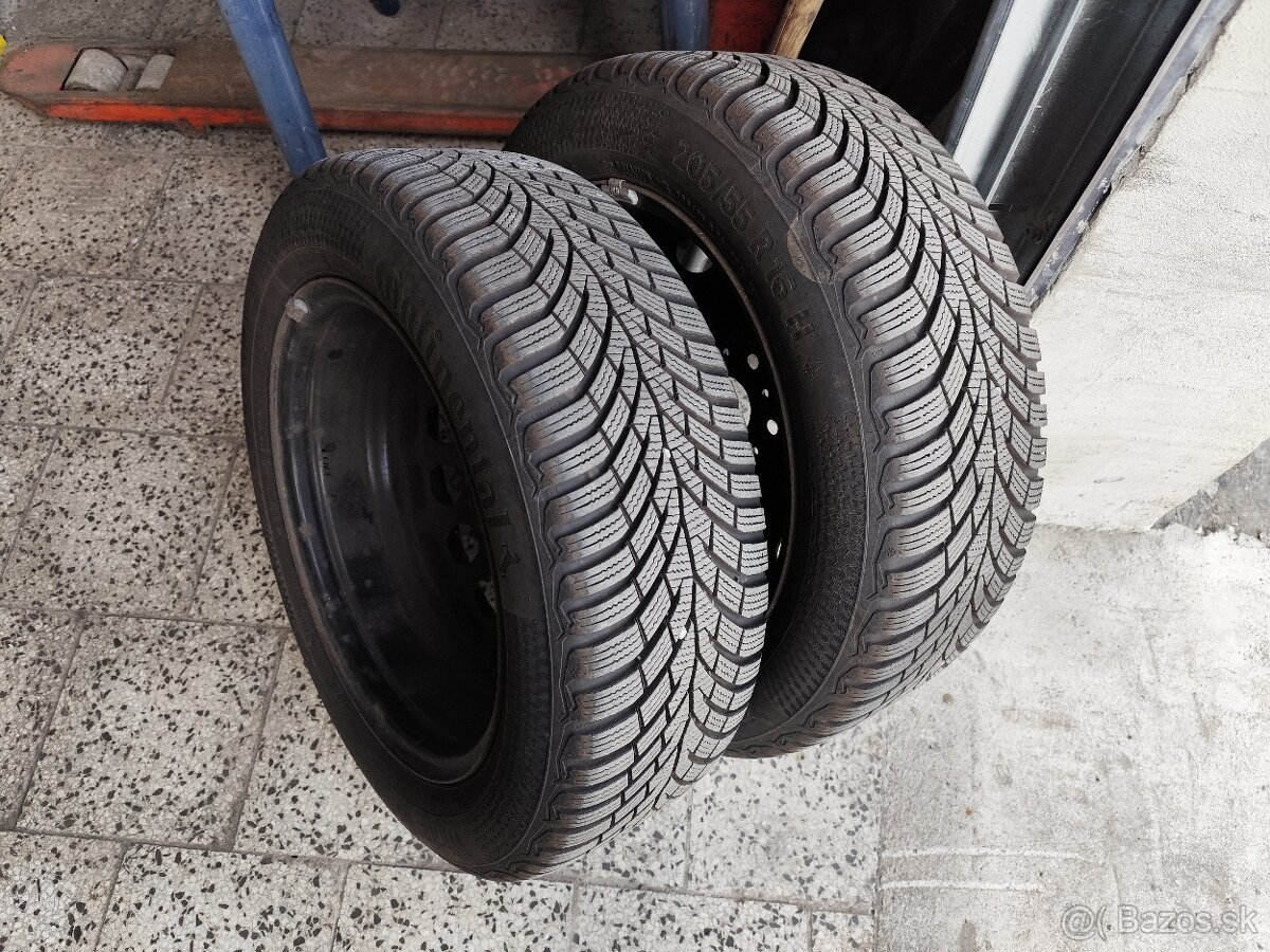 Continental TS 870 s plechovými diskami 205/55/R16 - 2