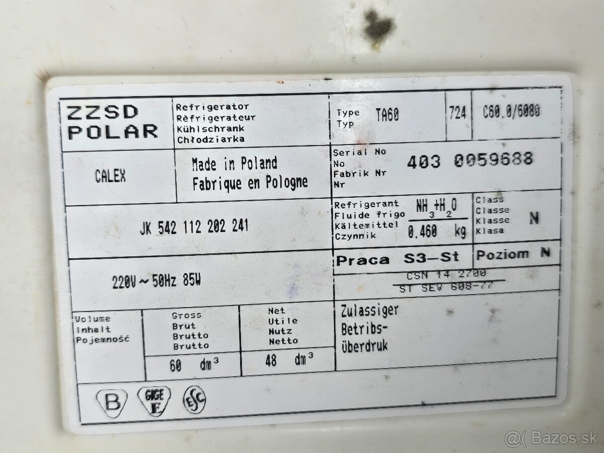 Chladnička 60l - 2