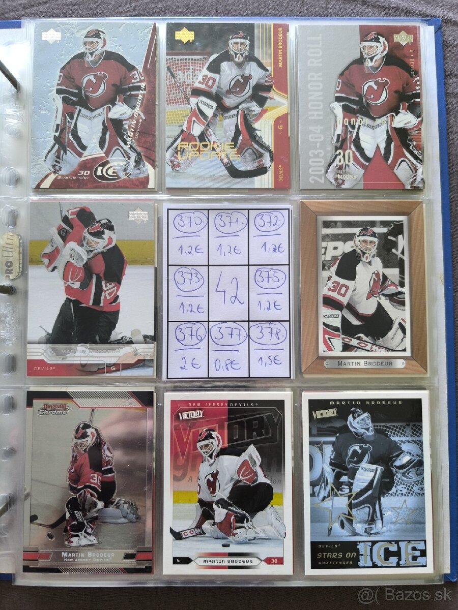 Hokejové kartičky - Martin Brodeur 3 - 2