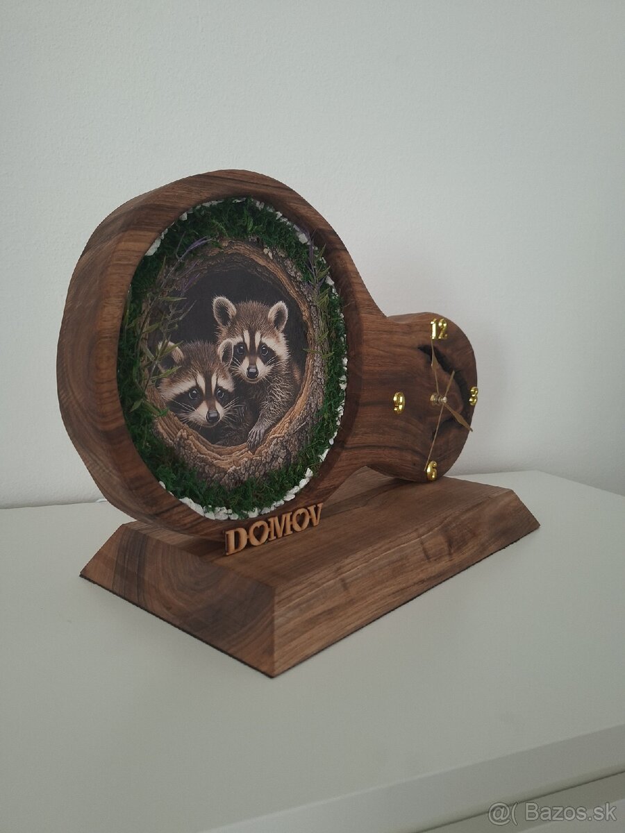 Hodiny z orechového dreva - 2