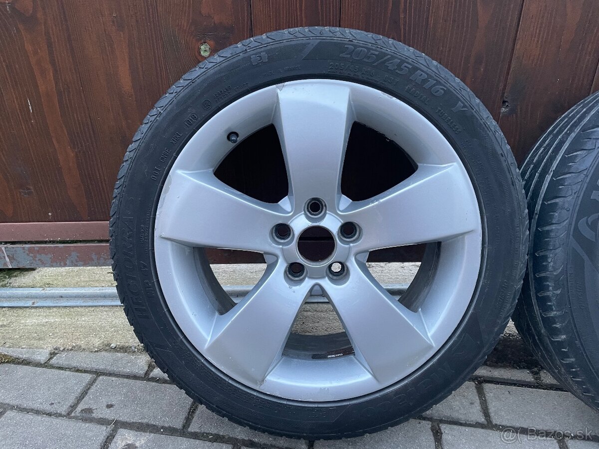 Disky škoda 16” + letné pneu - 2