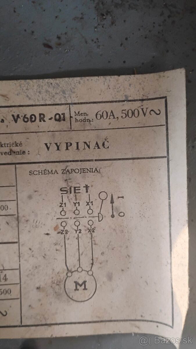 Vypinac V60R 01 60a 500v - 2