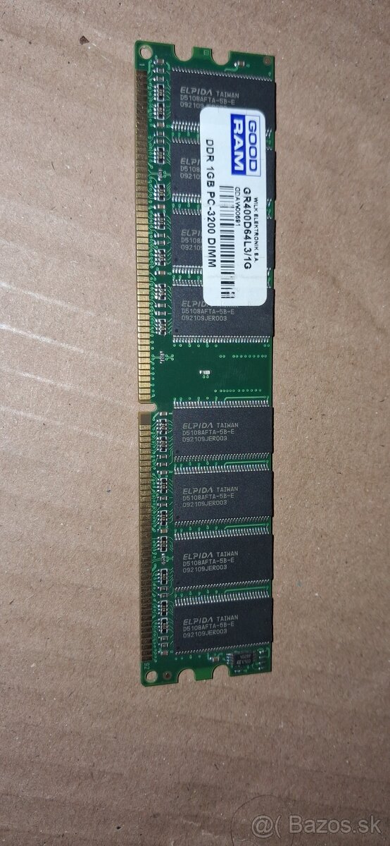 Staré RAM pamäte SDRAM/DDR + HDD Western Digital 20.0 GB - 2
