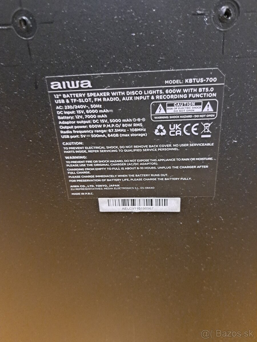 aiwa Bluetooth party box - 2