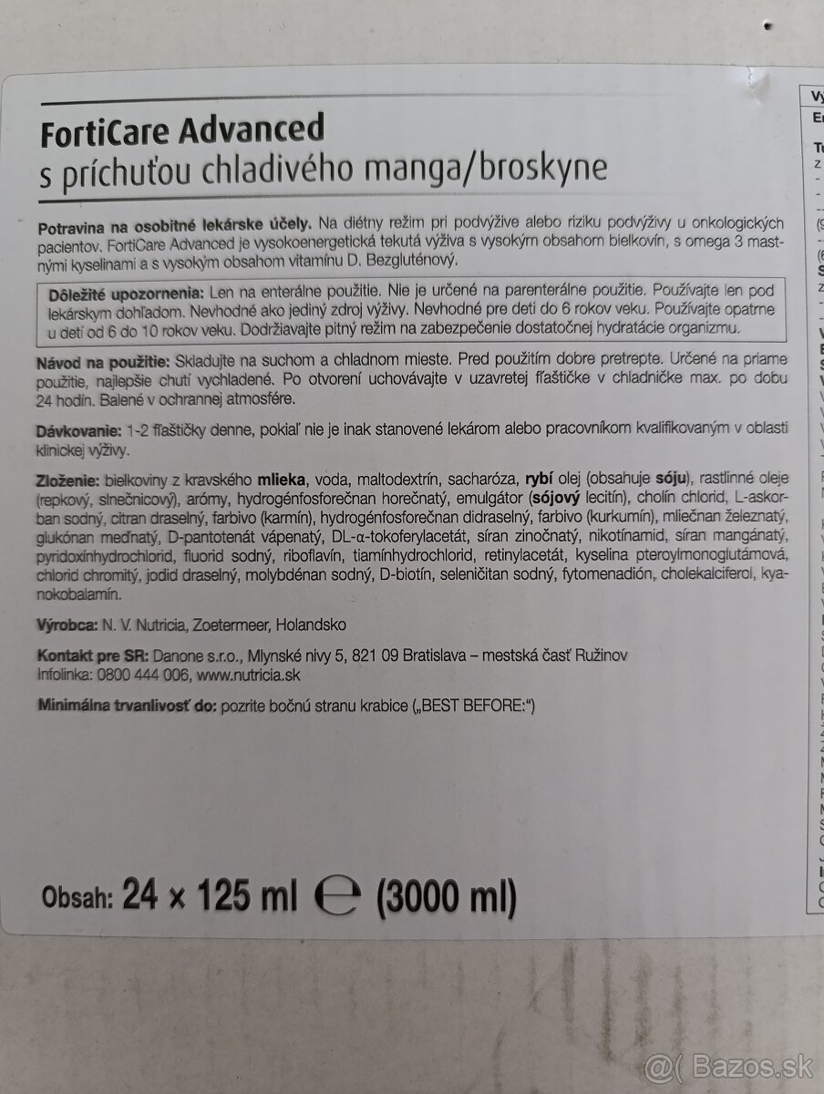 Forticare Advanced s príchuťou manga/broskyne - 2