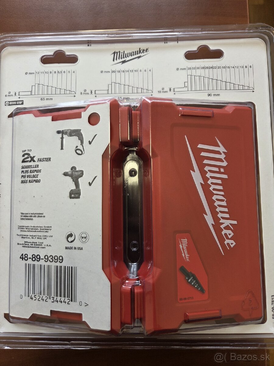 Milwaukee Sada stupňovitých vrtákov 3ks - 2