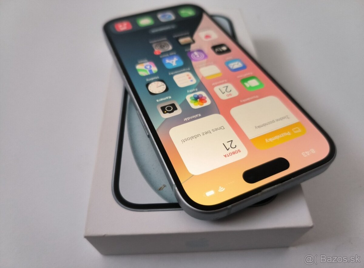 apple iphone 15 128gb Blue / Batéria 87% - 2