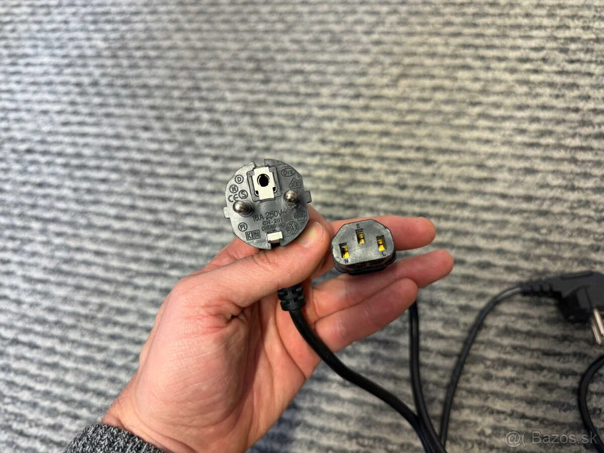 2x PC napájací kábel trojžilový - 1,5m - 2