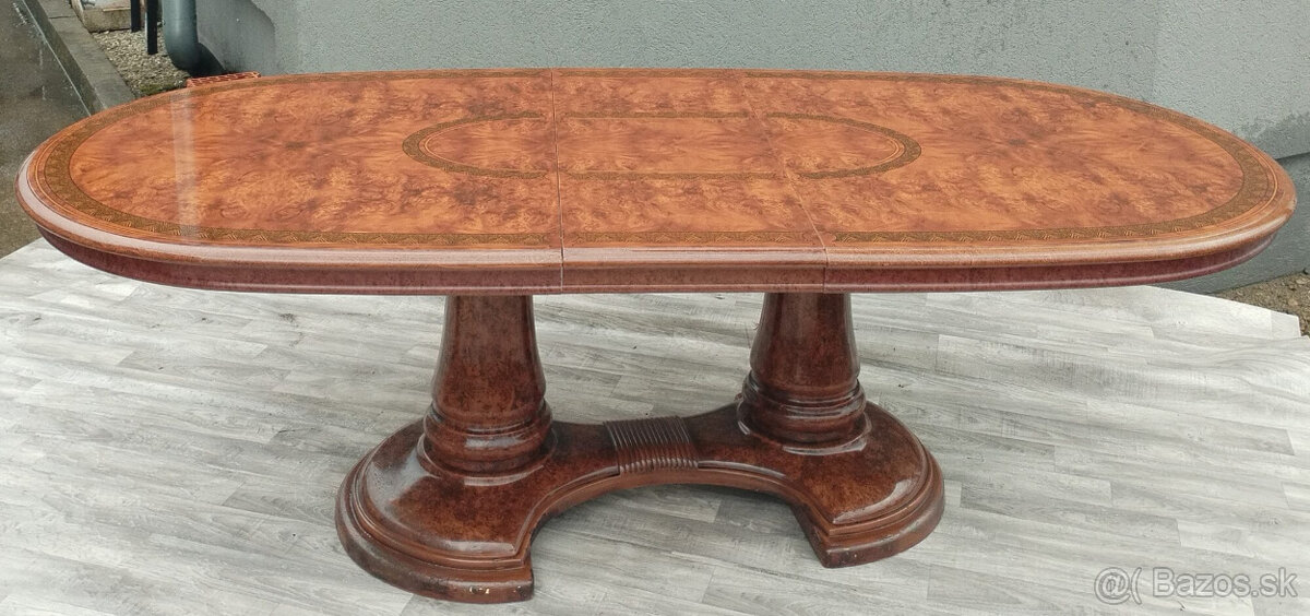 Stôl oválny rozkladací taliansky ” EDDI ROSSE “ . - 2
