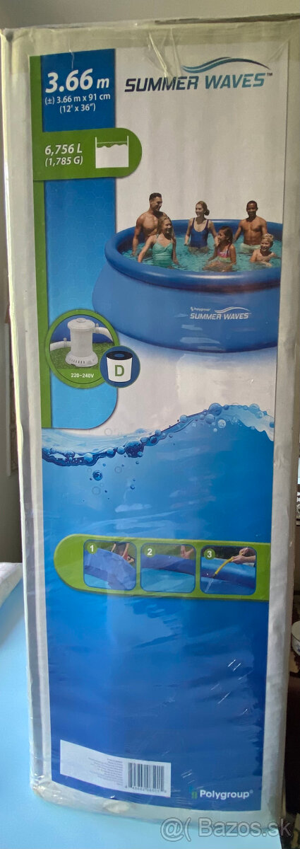 Záhradný nafukovací bazén SUMMER WAVES - kruhový - 2