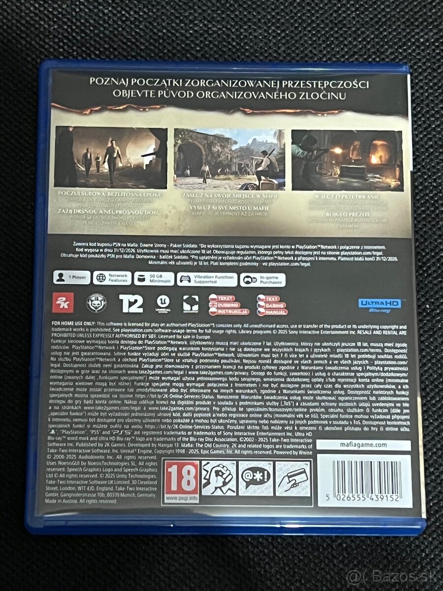 Mafia Domovina PS5 - 2