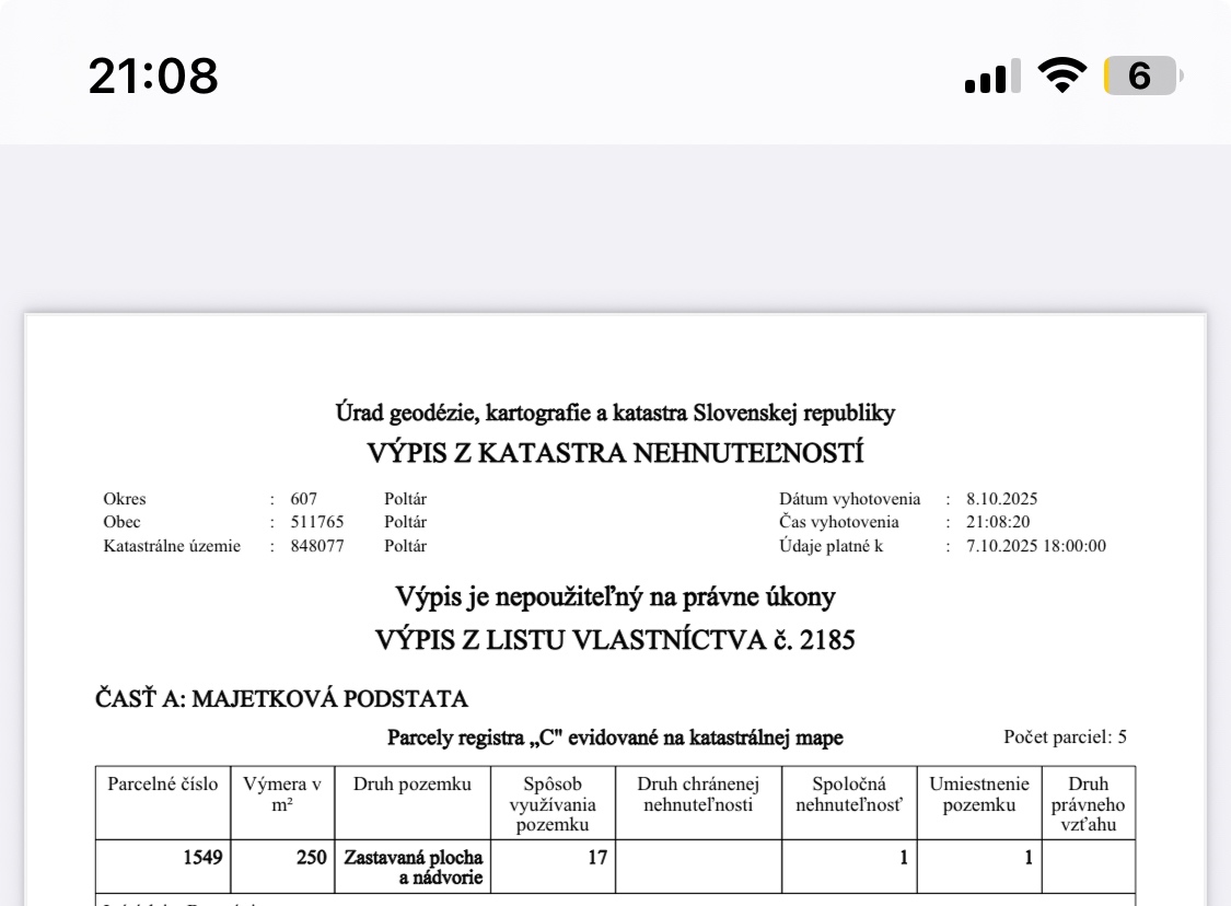 Predám stavebný pozemok v Poltári - 2