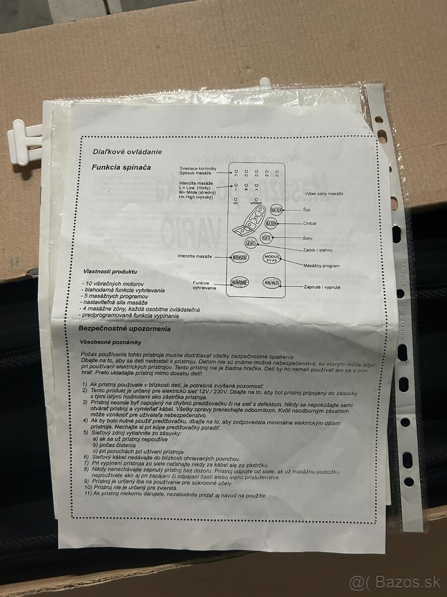 Masážna podložka Vario-Super de luxe - 2