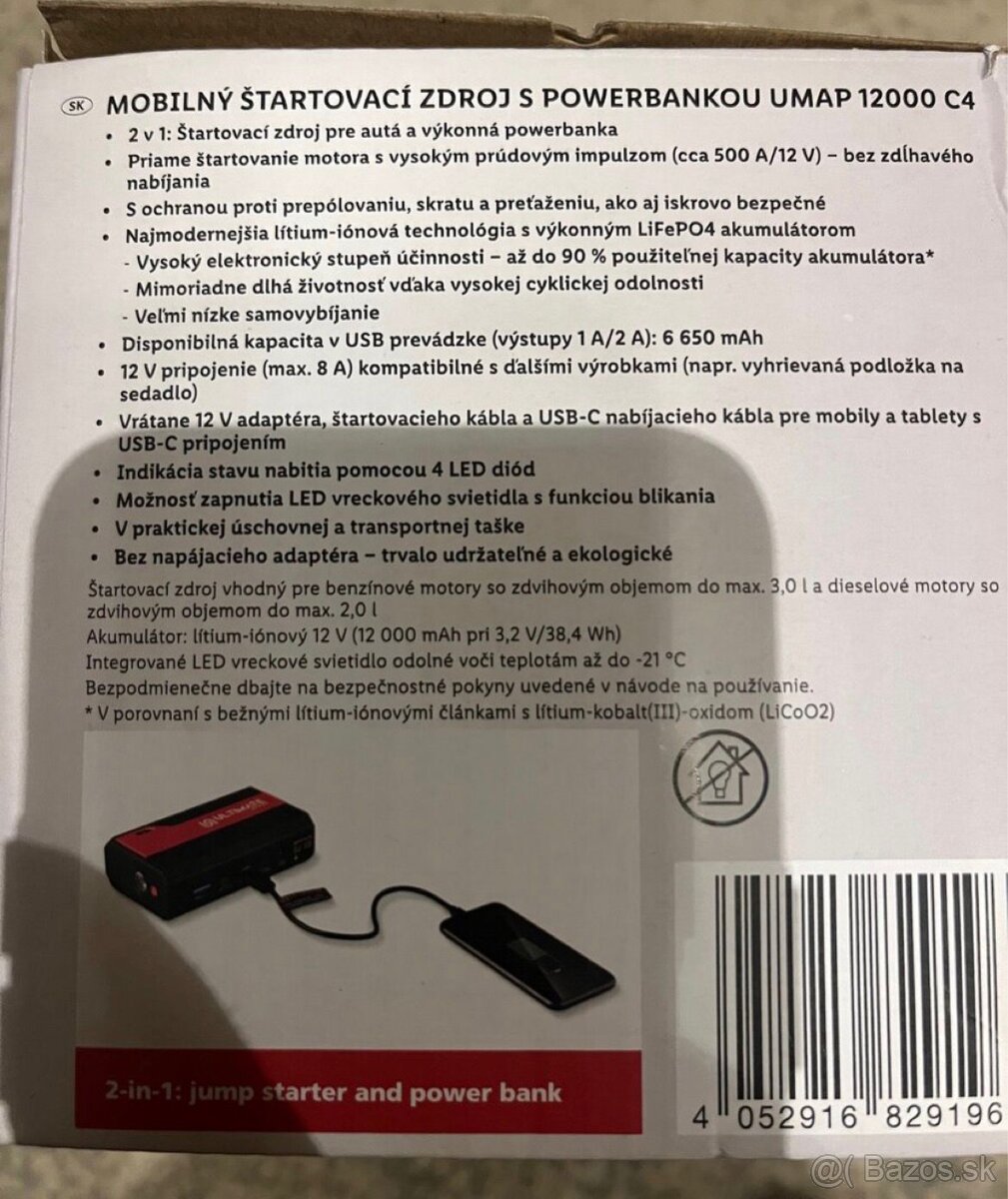 Mobilny Štartovaci Zdroj s Power Bankou - 2