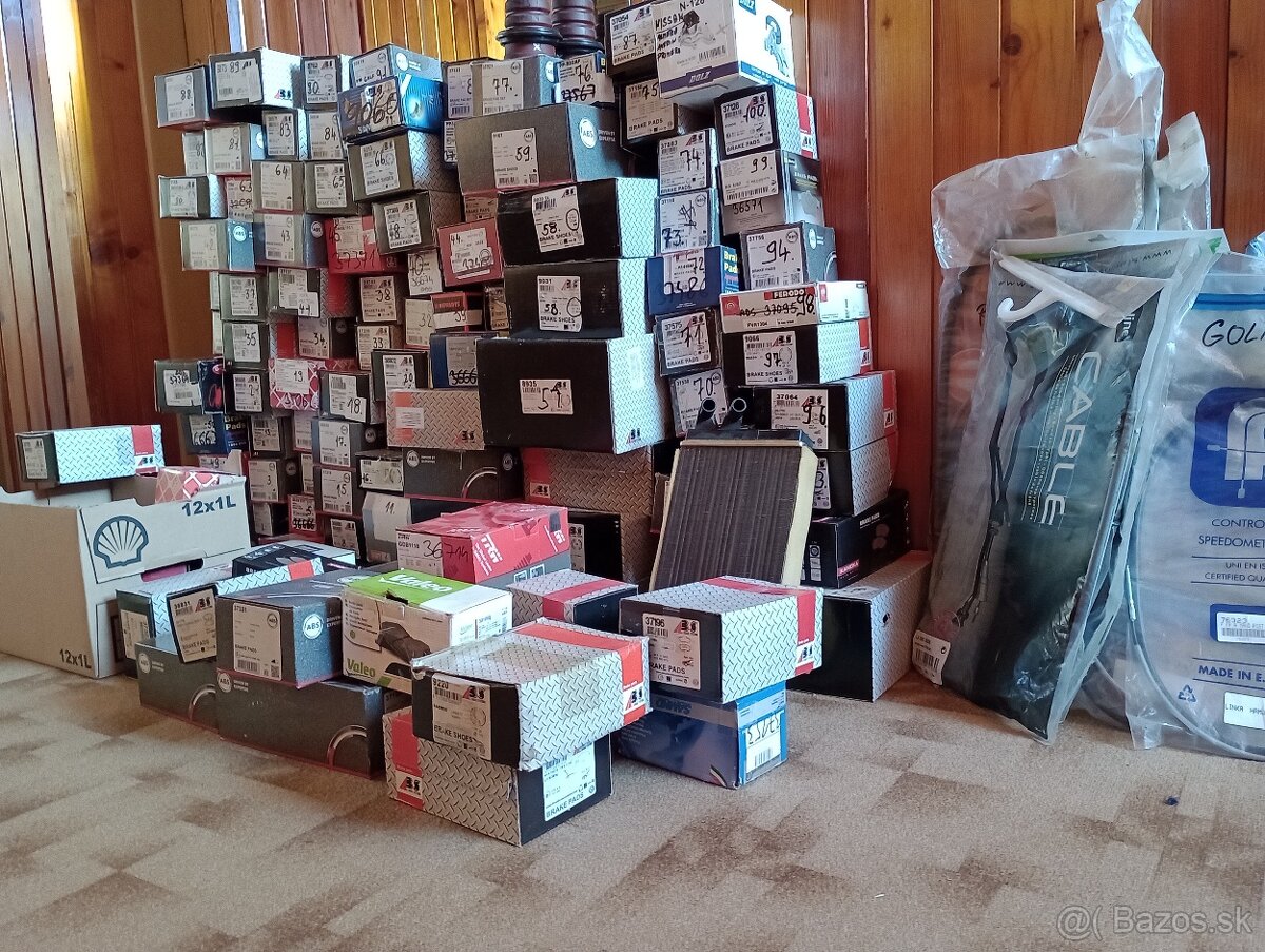 Brzdové doštičky a čeluste. - 2