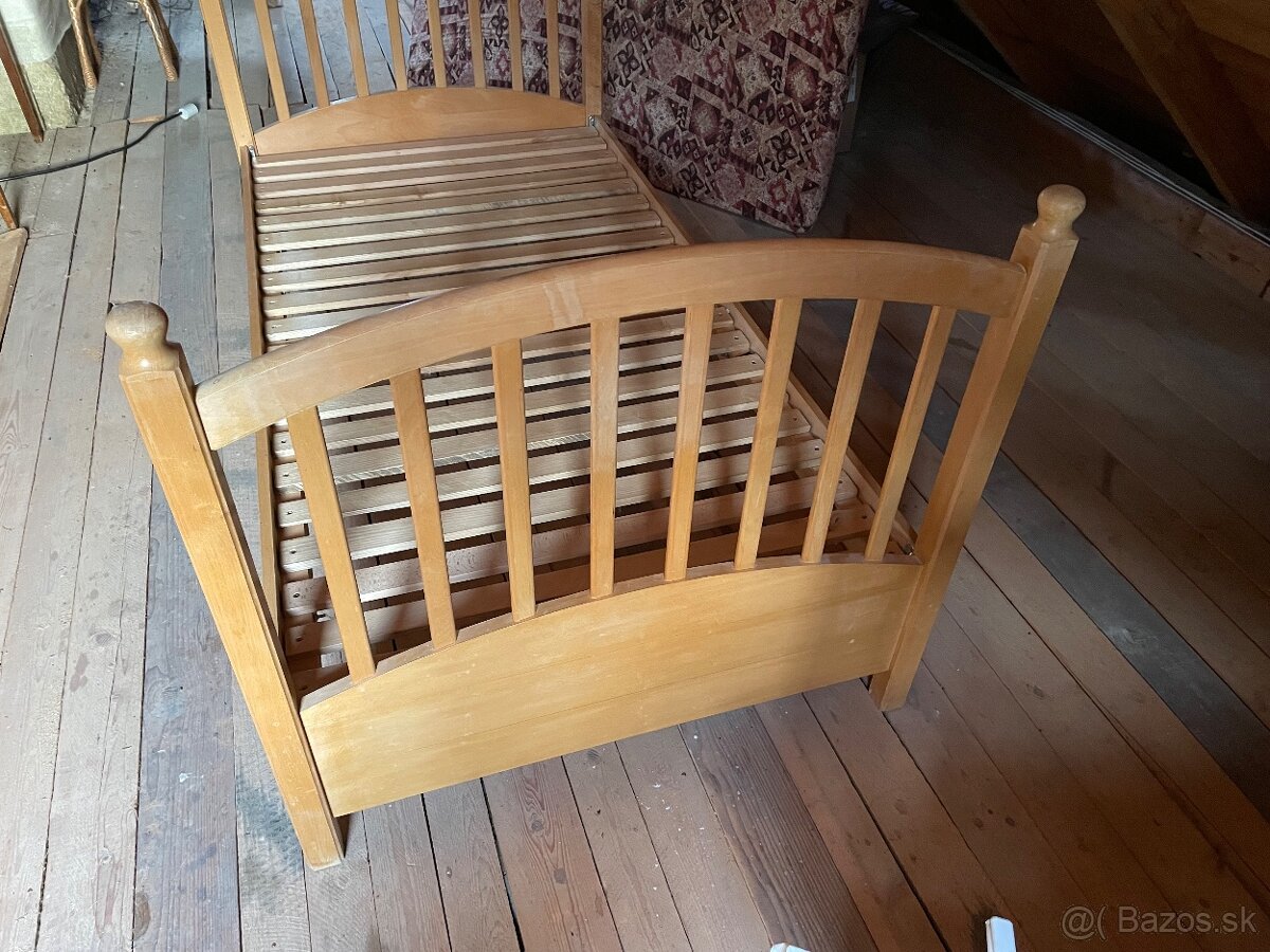 Predam 2 bukové postele. - 2