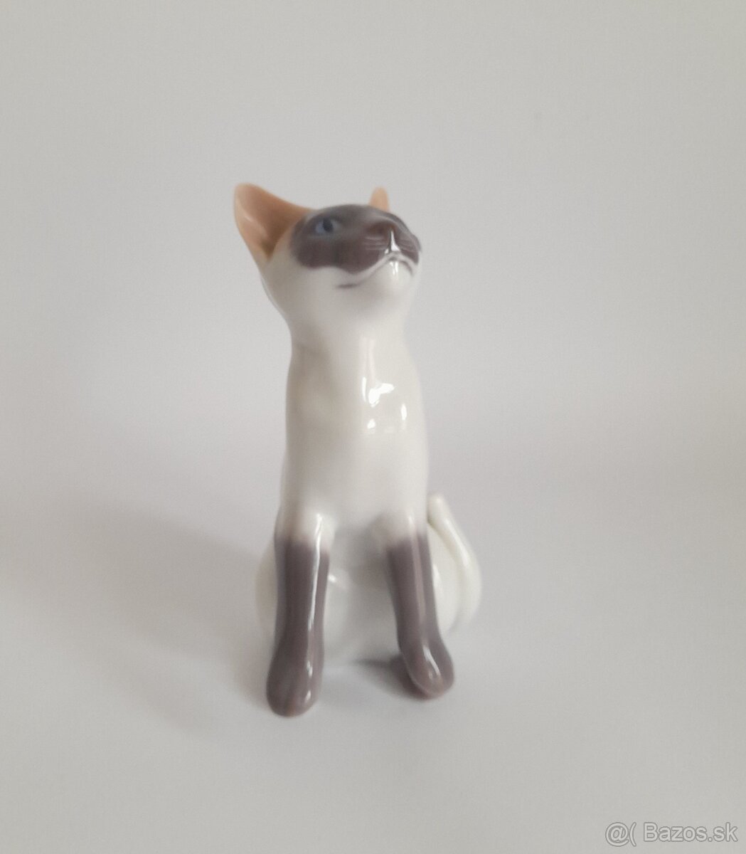 Porcelánová figurka - siamská kočka - Kodaň - 2
