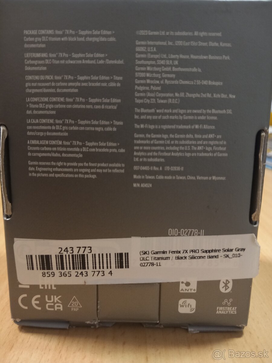 Hodinky Garmin Fenix 7X Pro Sapphire Solar Gray DLC Tit - 2