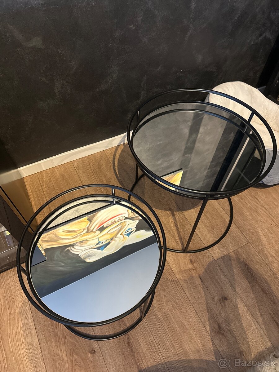 Dizajnove sklenene stoliky - 2
