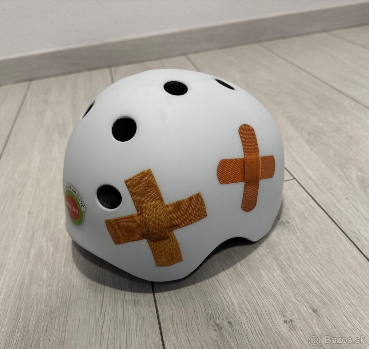 Detska cyklisticka prilba Melon Plastered White - 2