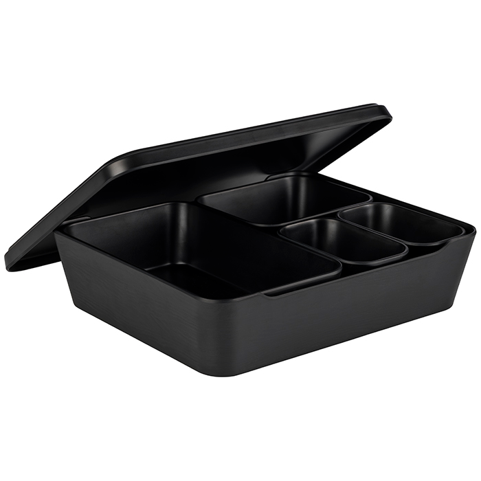 SERVÍROVACÍ BOX ČIERNY 7ks - 2