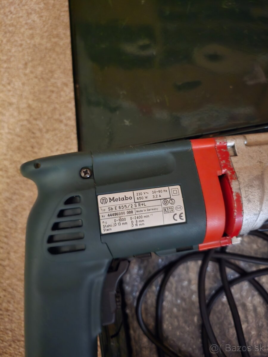 Príklepová vŕtačka Metabo Sb E 655/2 S R+L - 2