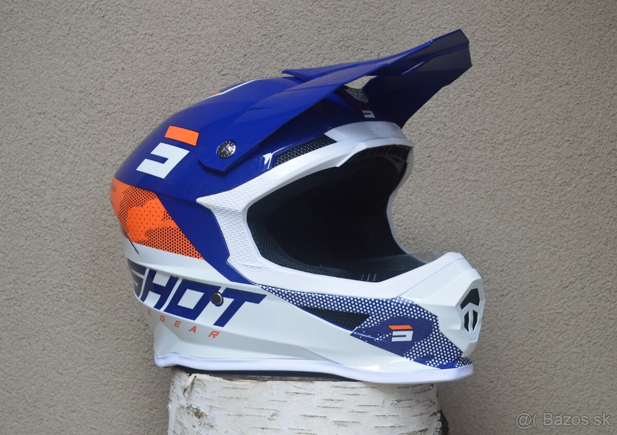 SHOT prilba helma okuliare modrá oranžová - 2